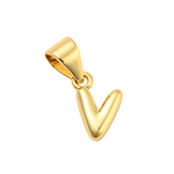 Gold Mini Bubble Initial Letter | Alphabet Charm | Letter V