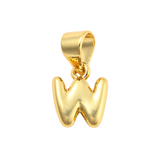 Gold Mini Bubble Initial Letter | Alphabet Charm | Letter W