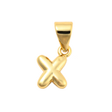 Gold Mini Bubble Initial Letter | Alphabet Charm | Letter X
