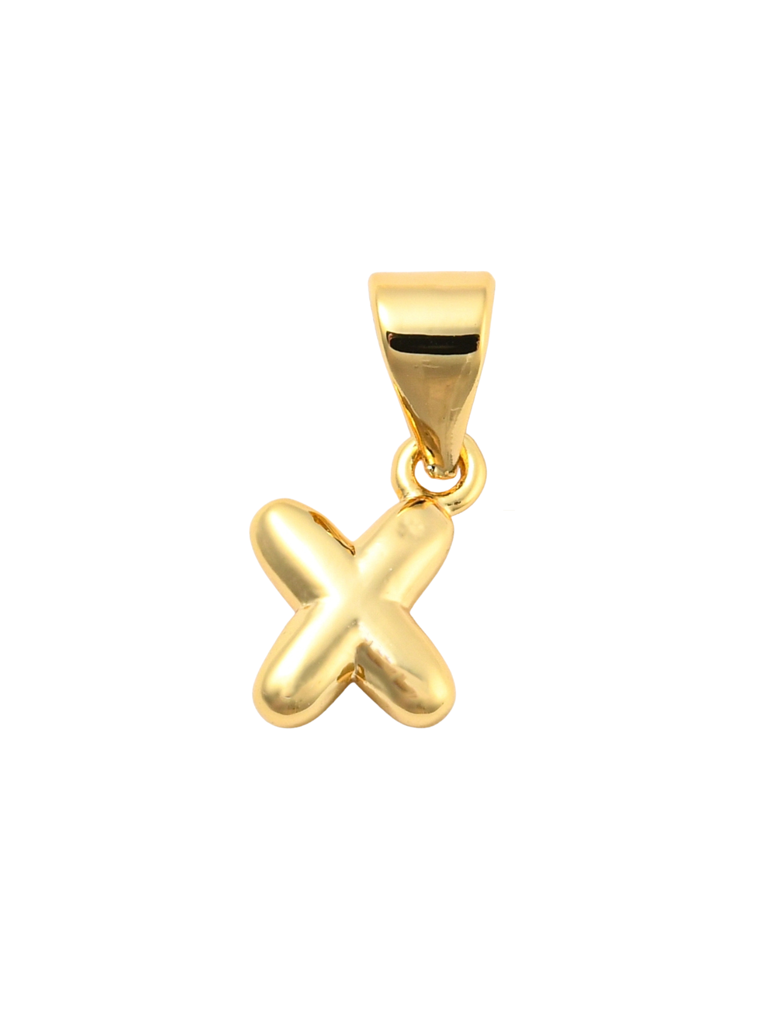 Gold Mini Bubble Initial Letter | Alphabet Charm | Letter X