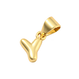 Gold Mini Bubble Initial Letter | Alphabet Charm | Letter Y