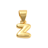 Gold Mini Bubble Initial Letter | Alphabet Charm | Letter Z