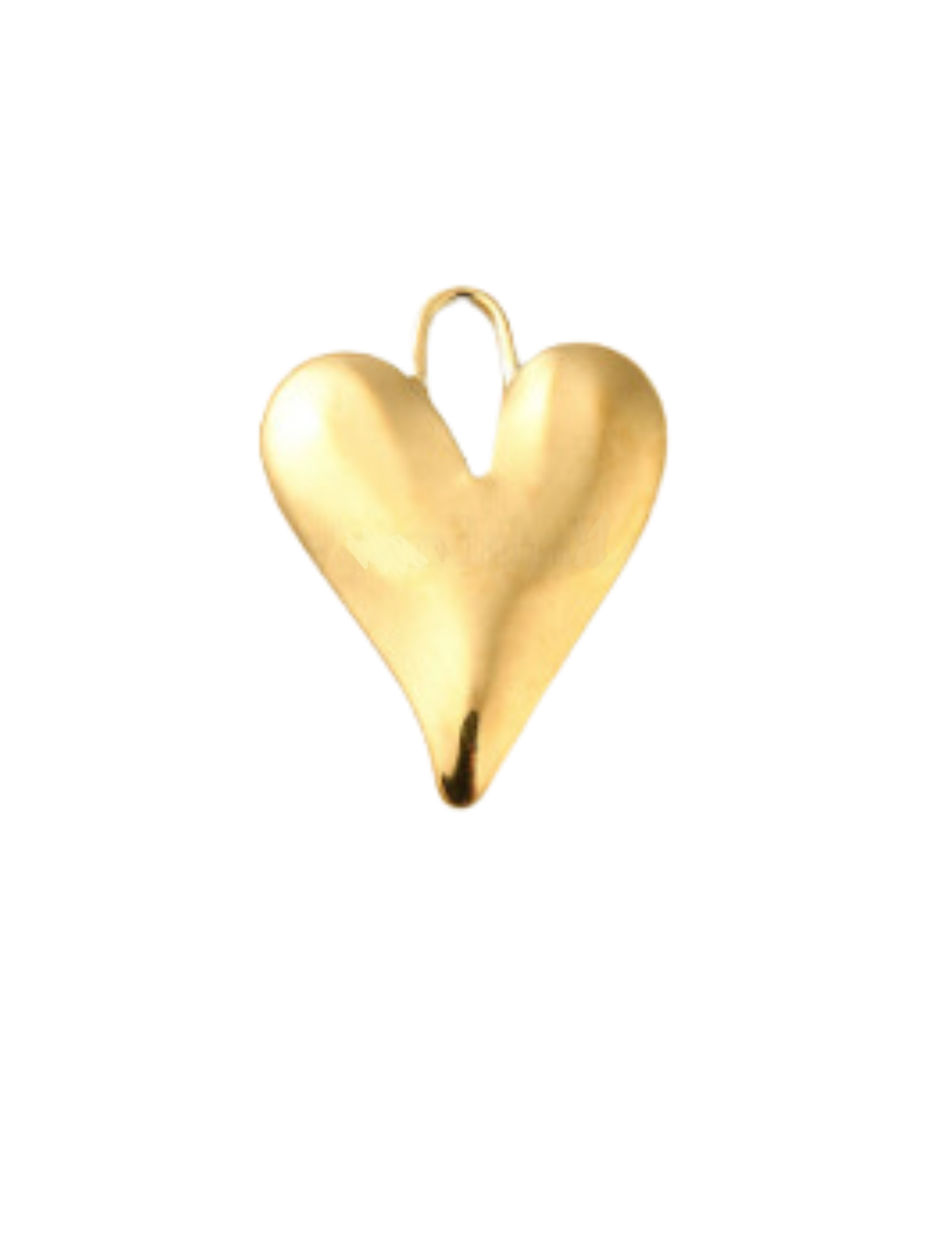 Front of the Gold Statement Heart Charm