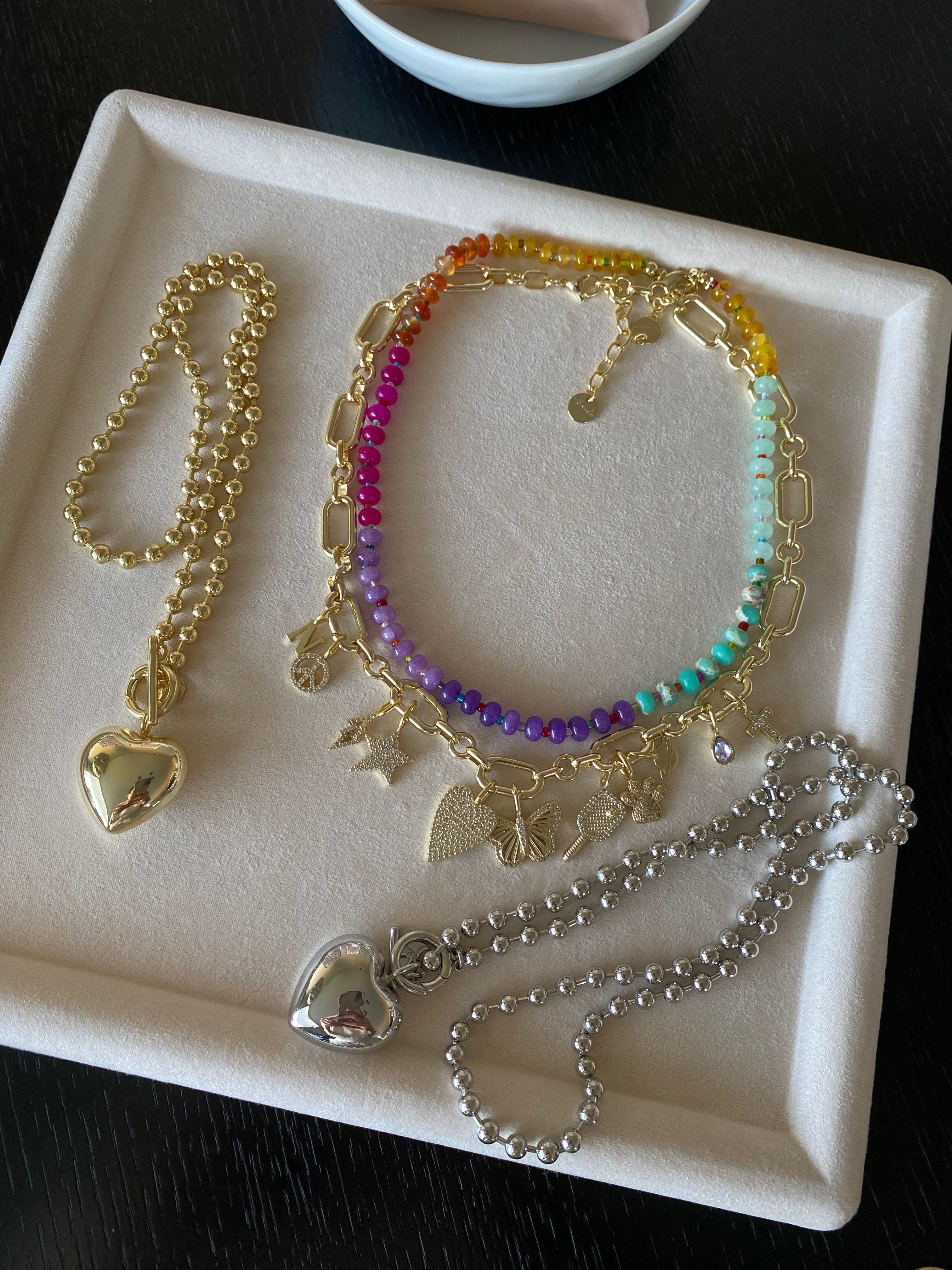 Multicolored Natural Stone Necklace