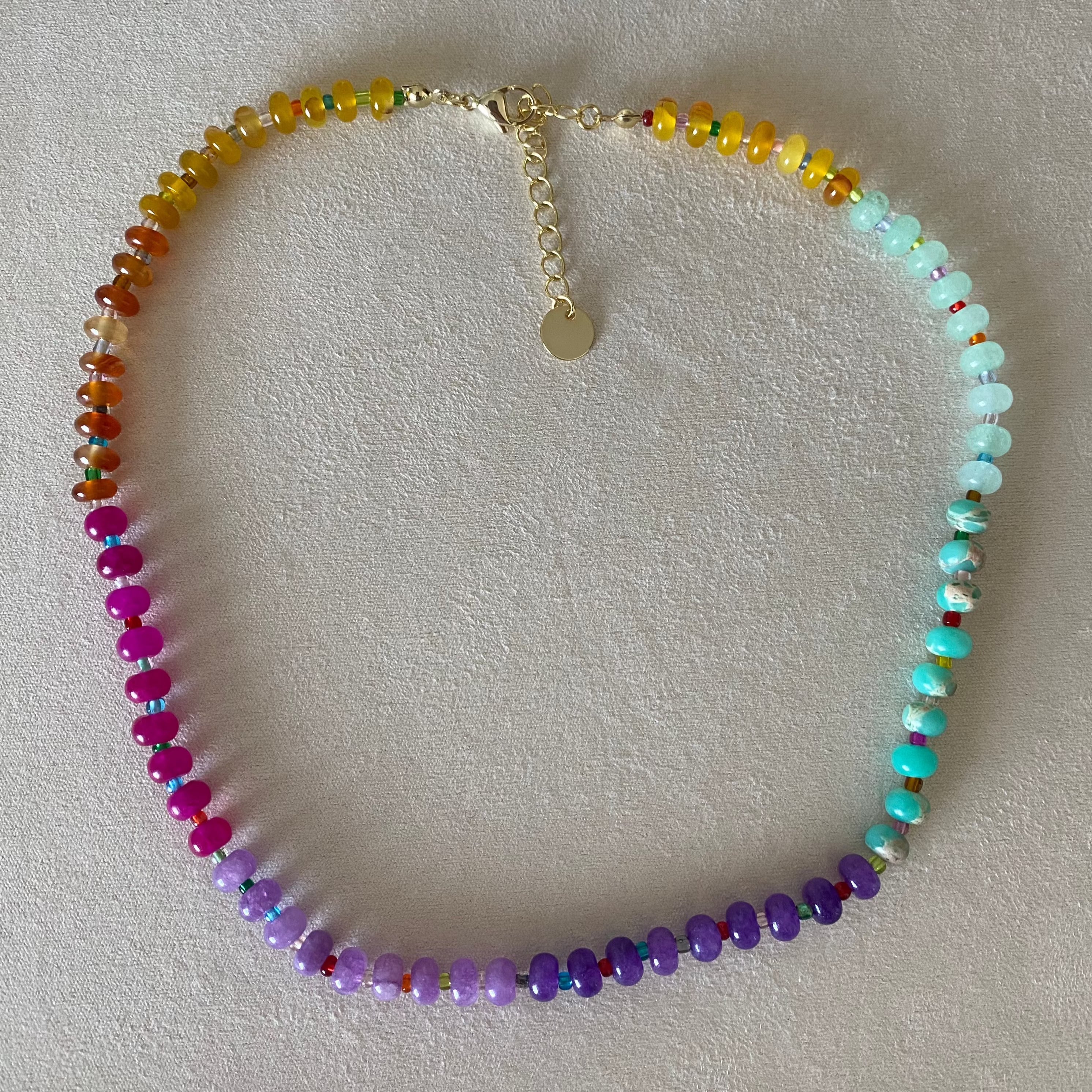 Multicolored Natural Stone Necklace