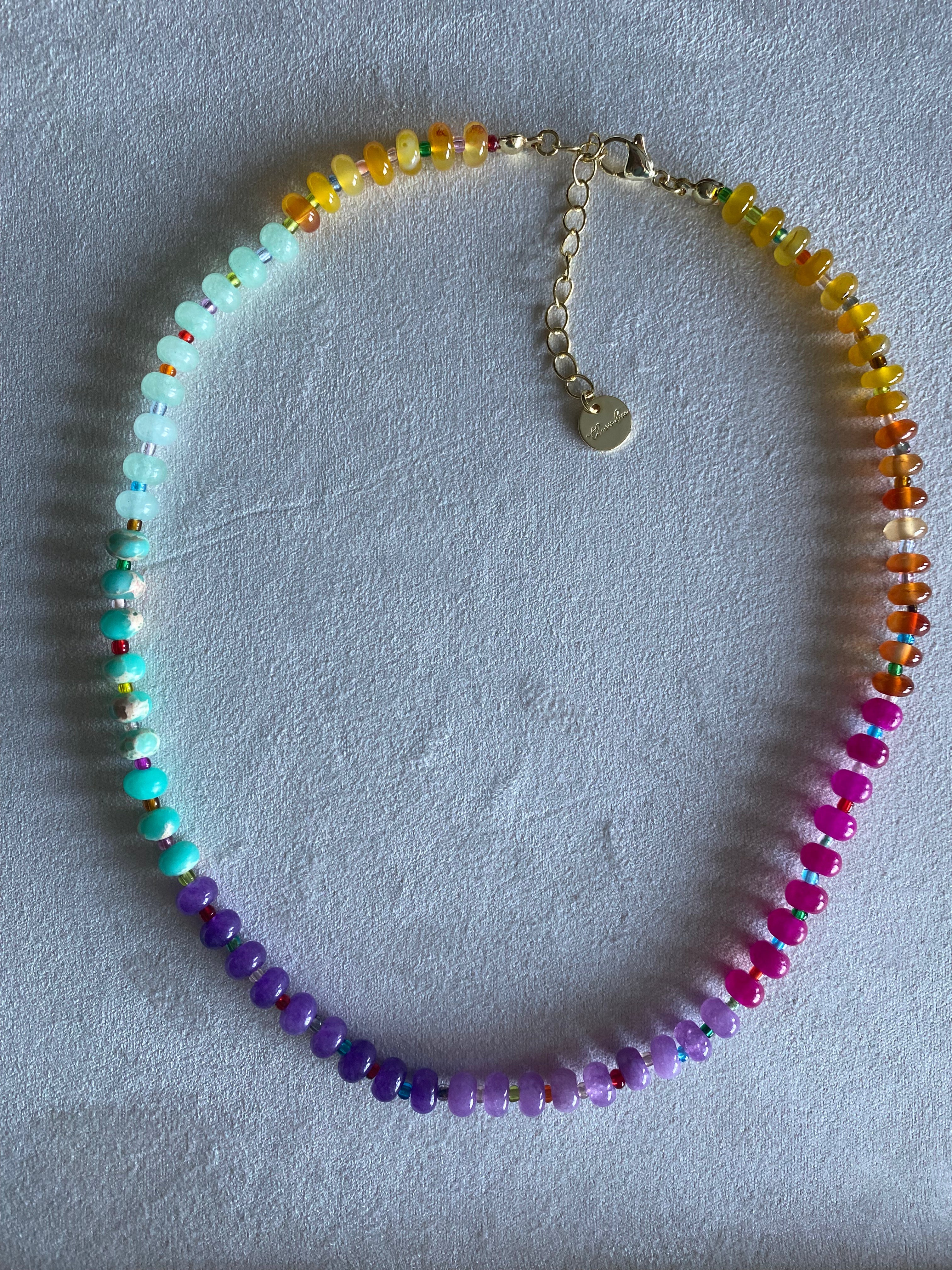 Multicolored Natural Stone Necklace
