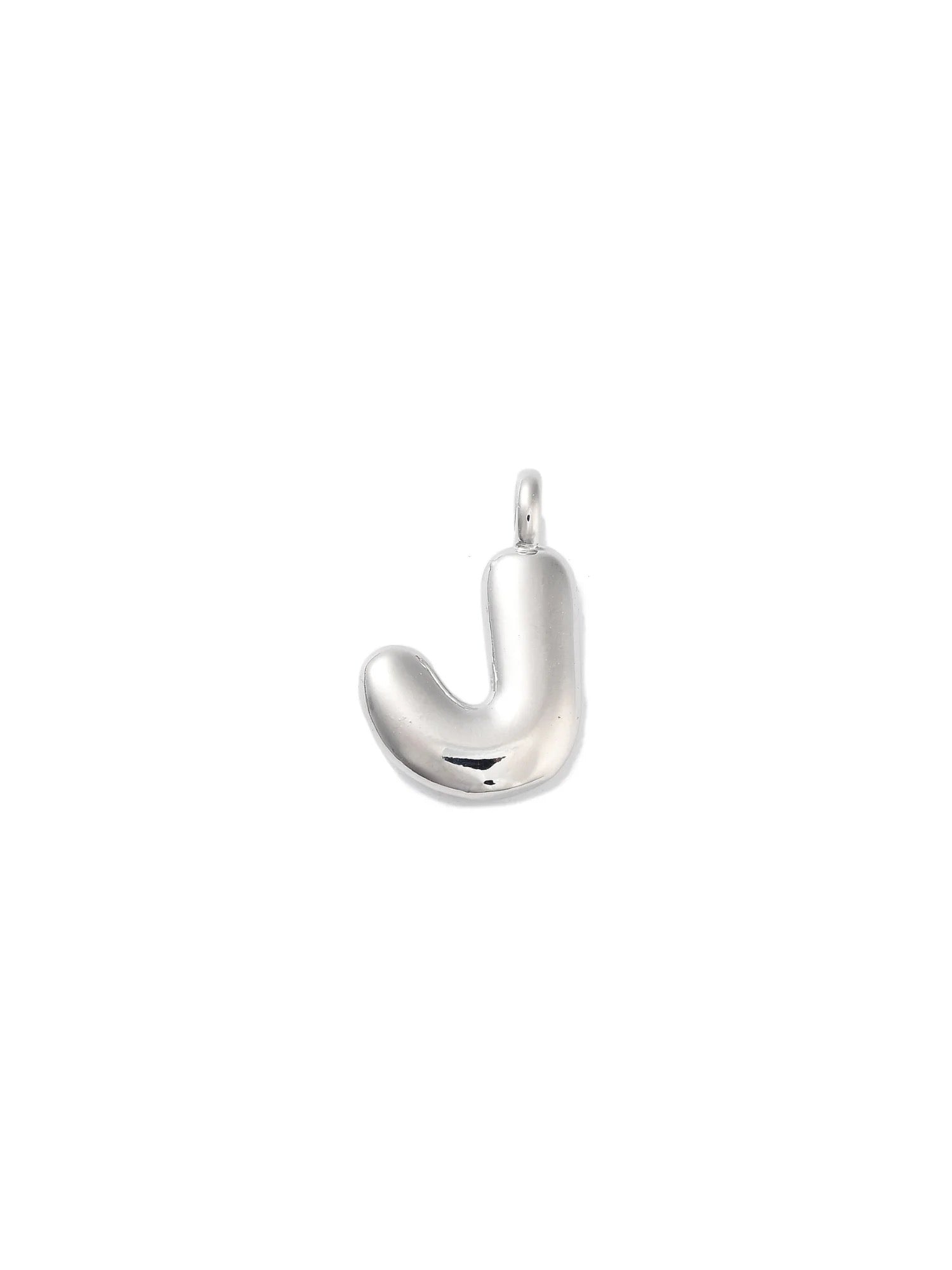 Silver Bubble Initial Letter | Alphabet Charm | Letter J