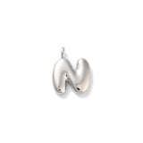 Silver Bubble Initial Letter | Alphabet Charm | Letter N