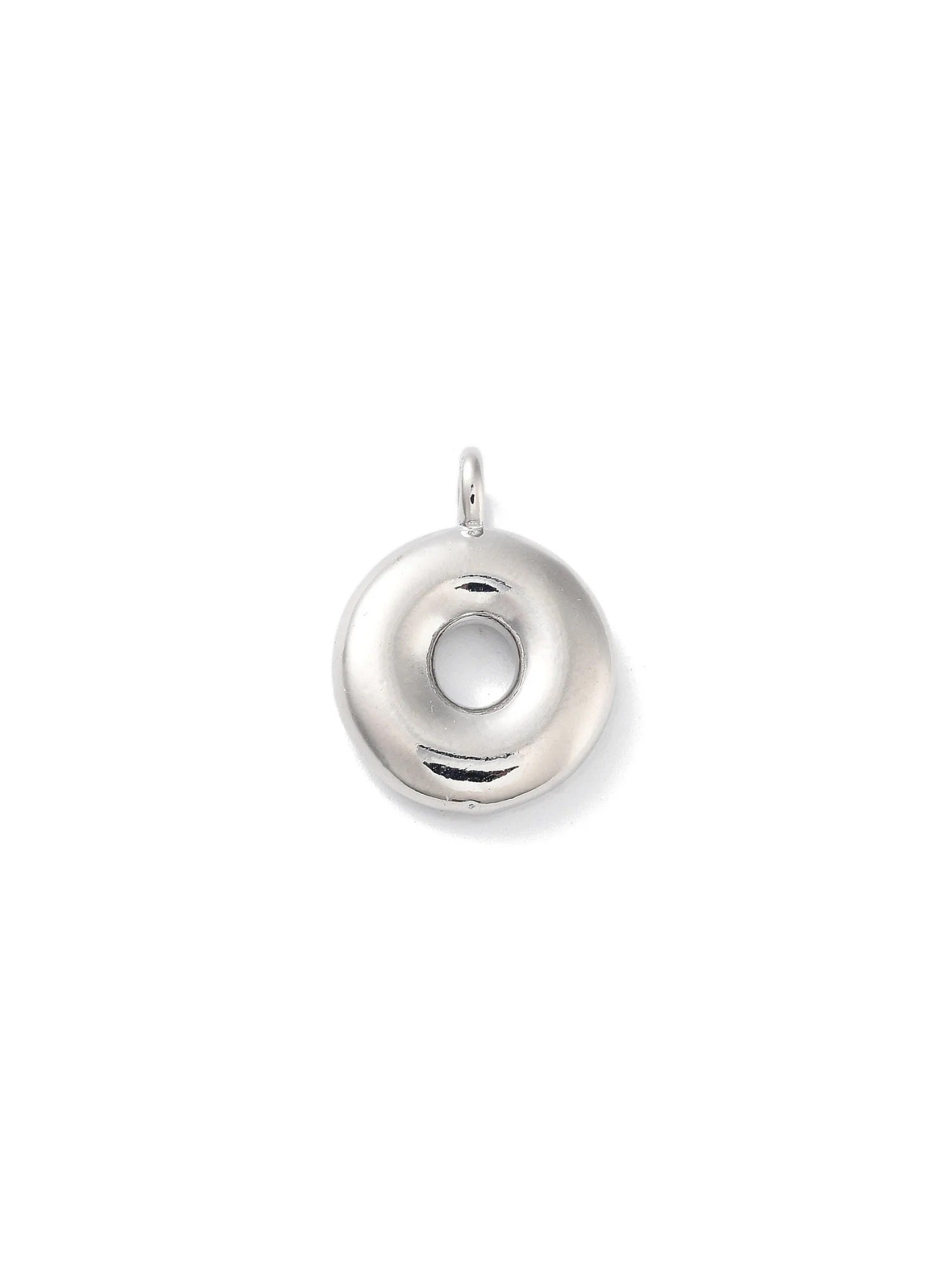 Silver Bubble Initial Letter | Alphabet Charm | Letter O