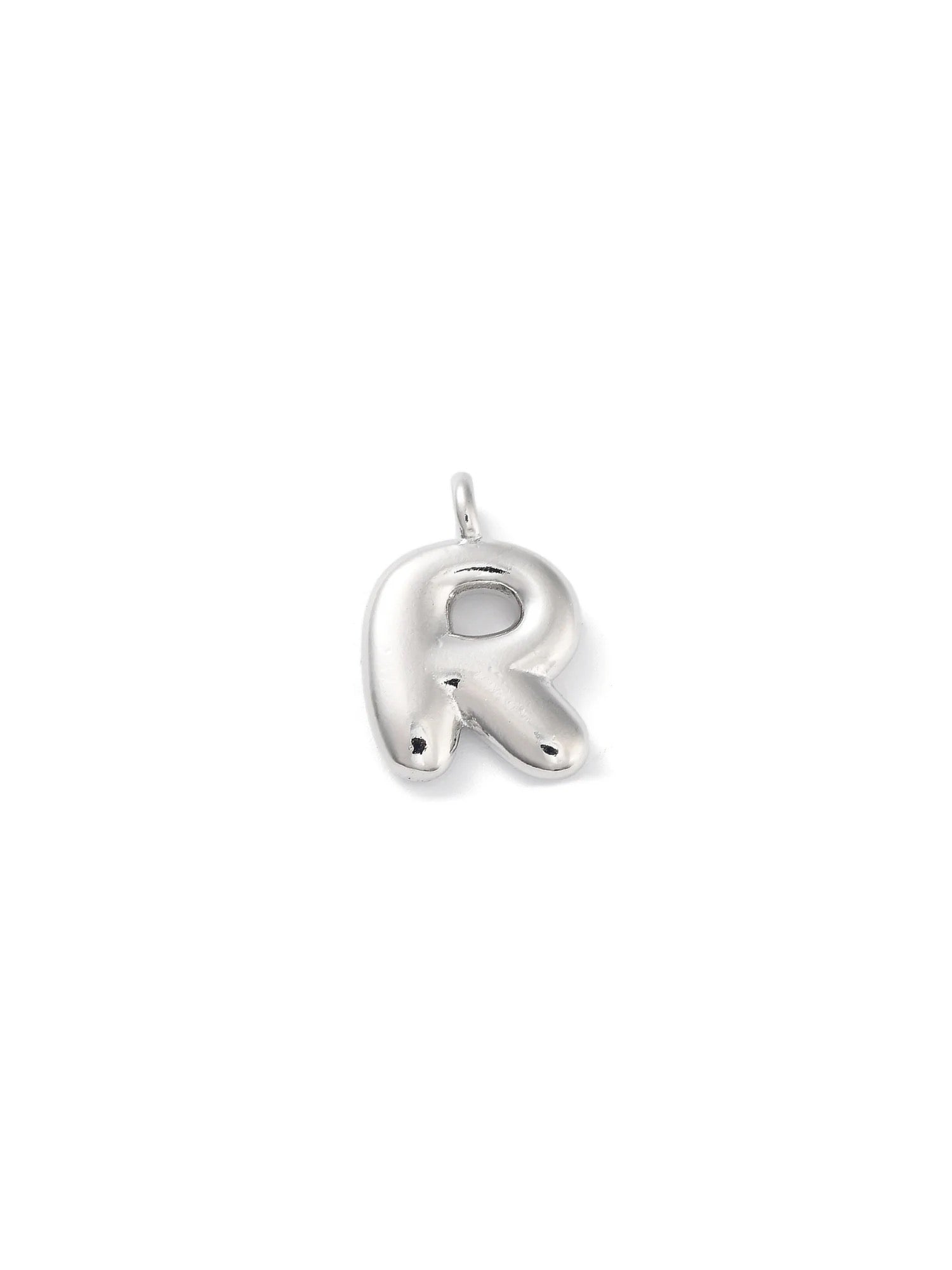 Silver Bubble Initial Letter | Alphabet Charm | Letter R