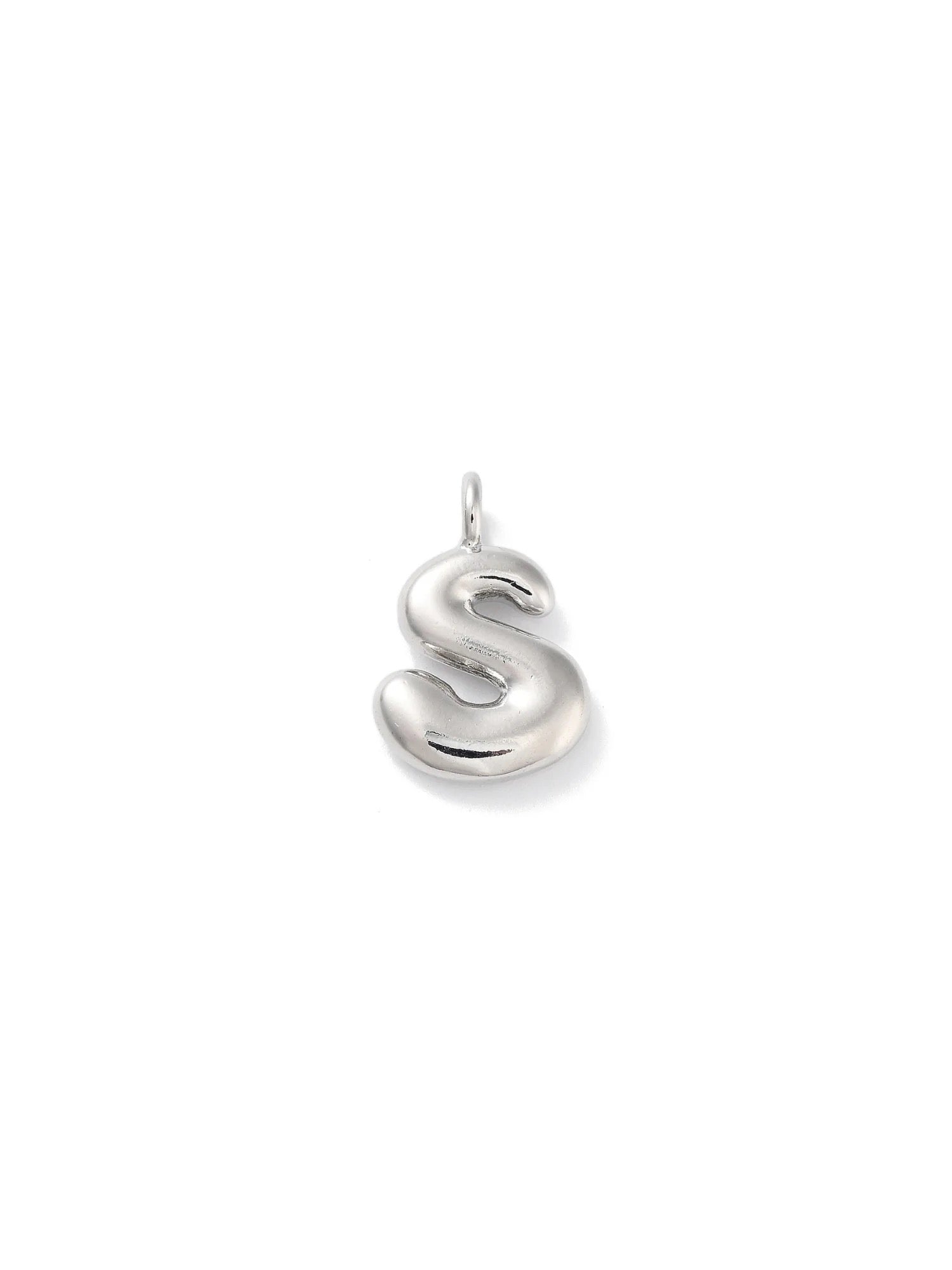 Silver Bubble Initial Letter | Alphabet Charm | Letter S