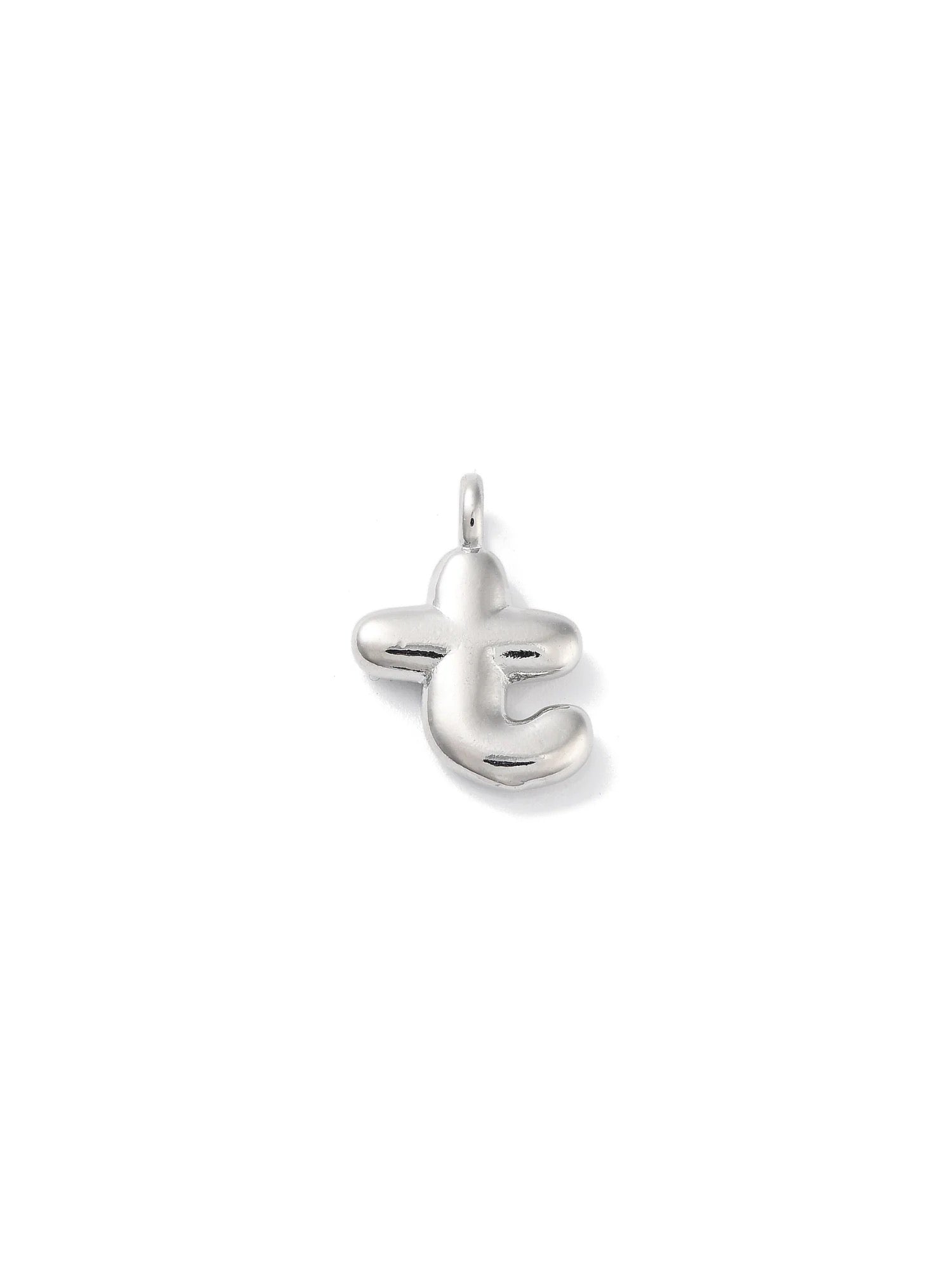 Silver Bubble Initial Letter | Alphabet Charm | Letter T
