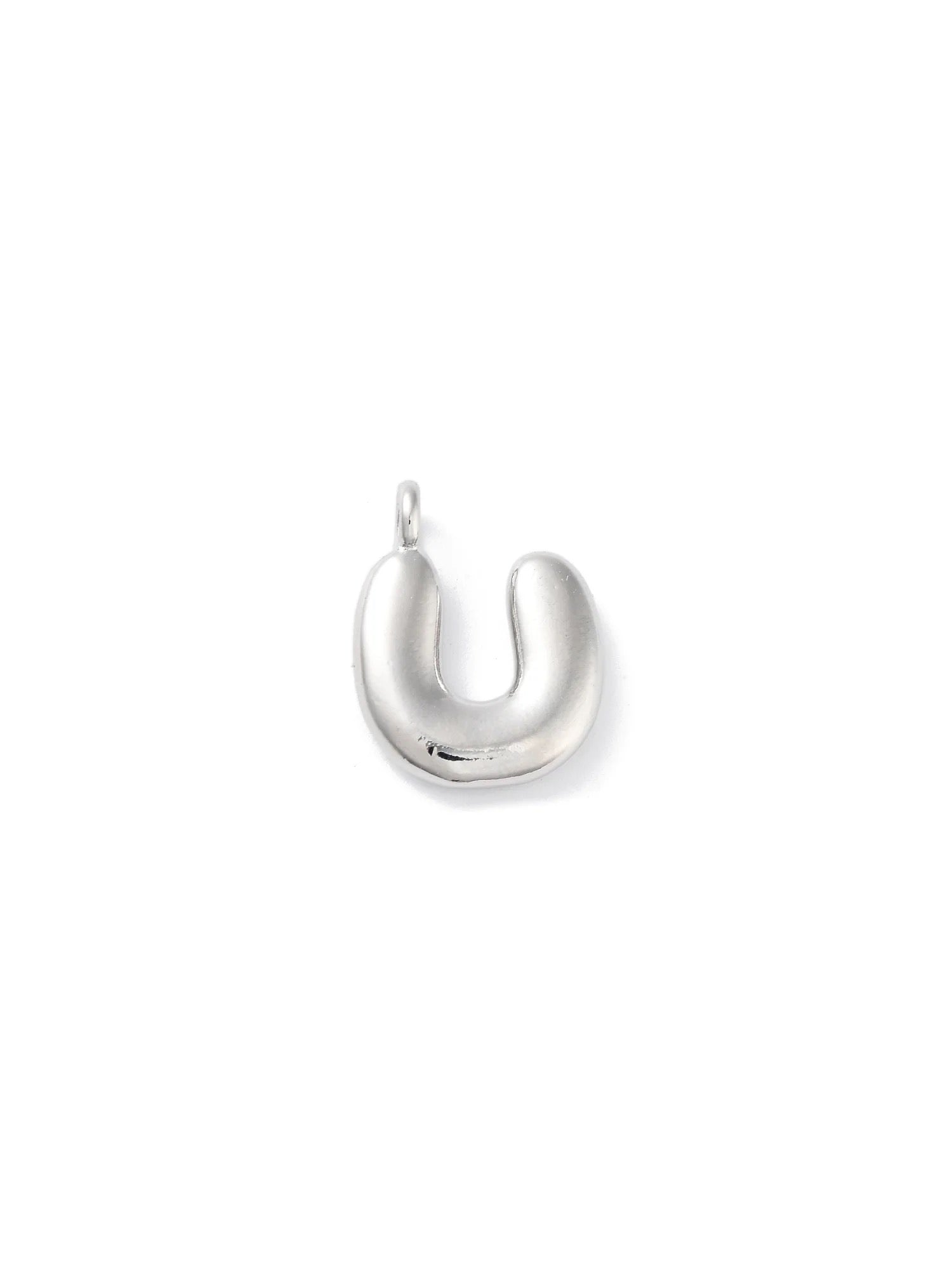 Silver Bubble Initial Letter | Alphabet Charm | Letter U