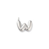 Silver Bubble Initial Letter | Alphabet Charm | Letter W