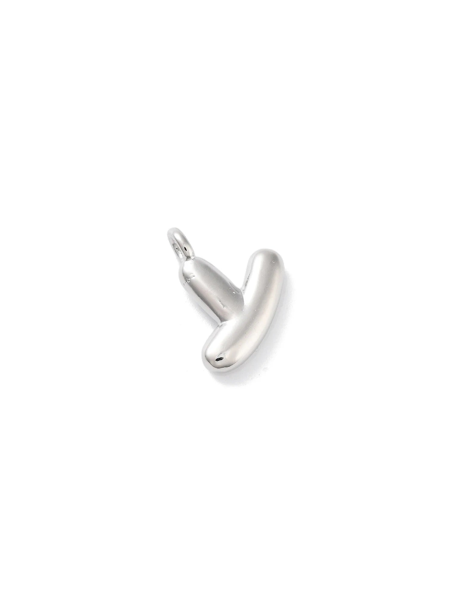 Silver Bubble Initial Letter | Alphabet Charm | Letter Y
