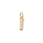 Gold Large Pearl Initial Letter | Alphabet Charm | Letter I