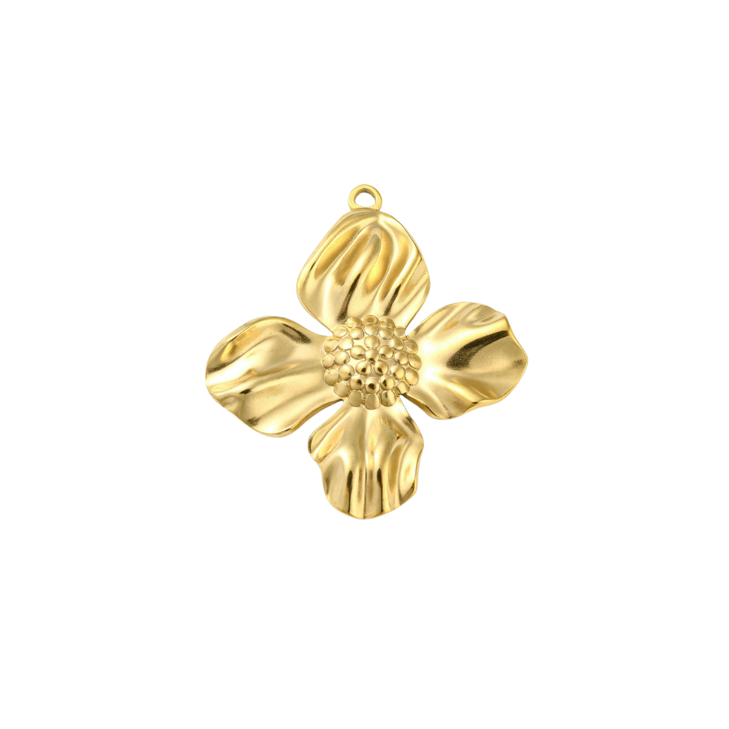 Front view of the Gold Dogwood Charm