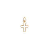 Front of the Gold Tiny Cross Charm