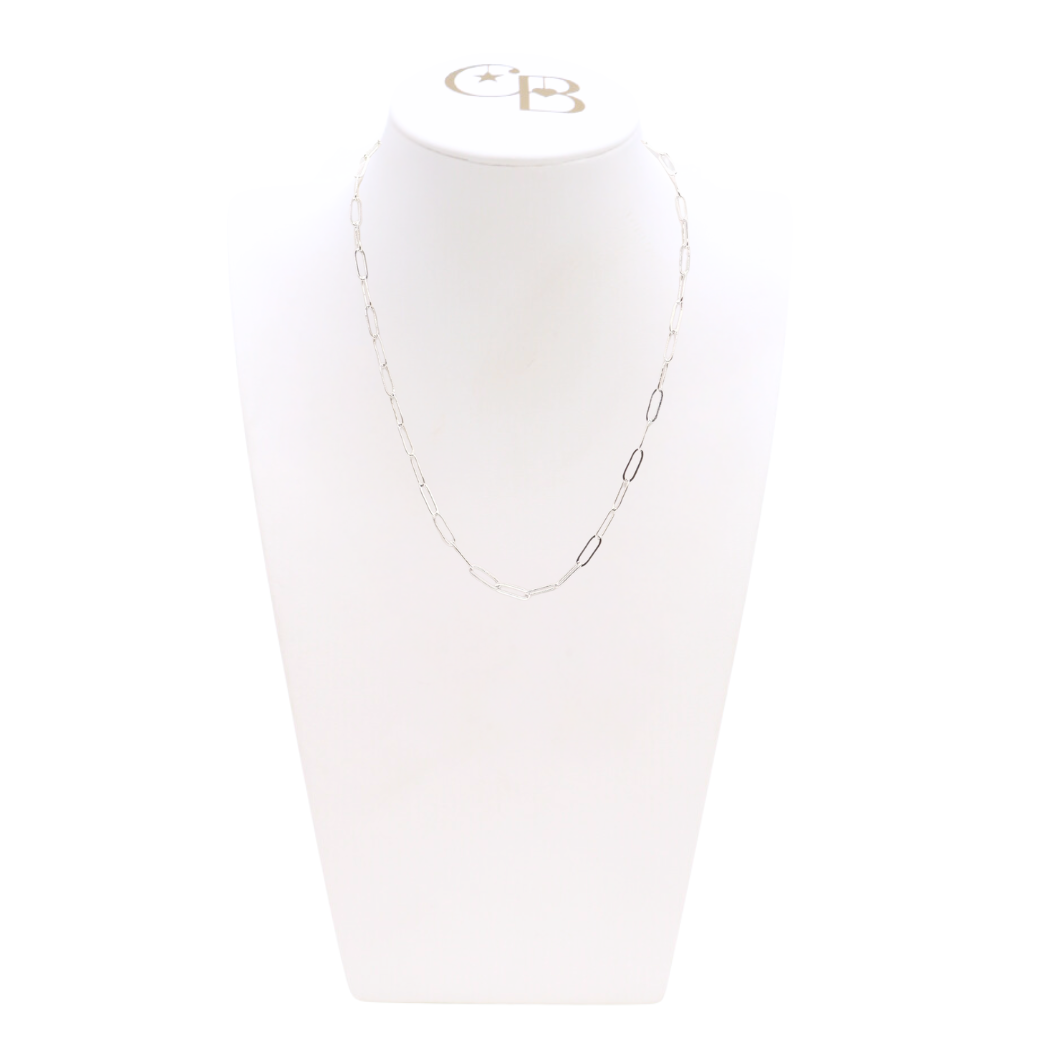 Front of Silver Ashley Necklace on CB Bust