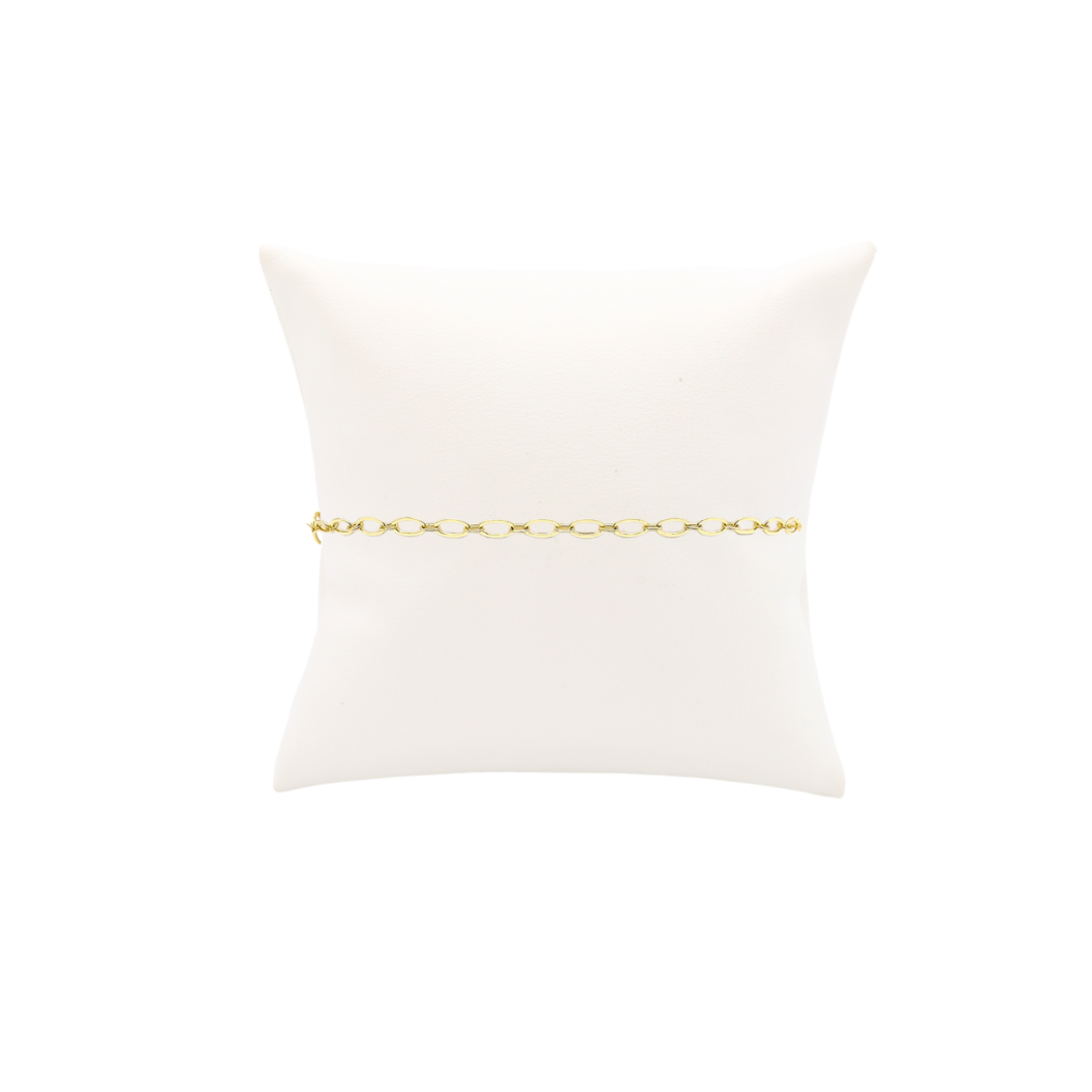 Gold Christie Chain Charm Anklet | 10"