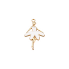 Gold and White Ballerina Charm