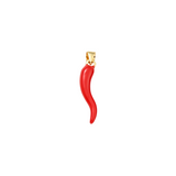 Gold Red Hot Chili Pepper Charm
