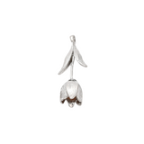 Front of Silver Etched Tulip Charm