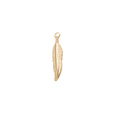 Front View of the Gold Light As A Feather Charm