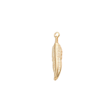 Transparent Gold Light As A Feather Charm