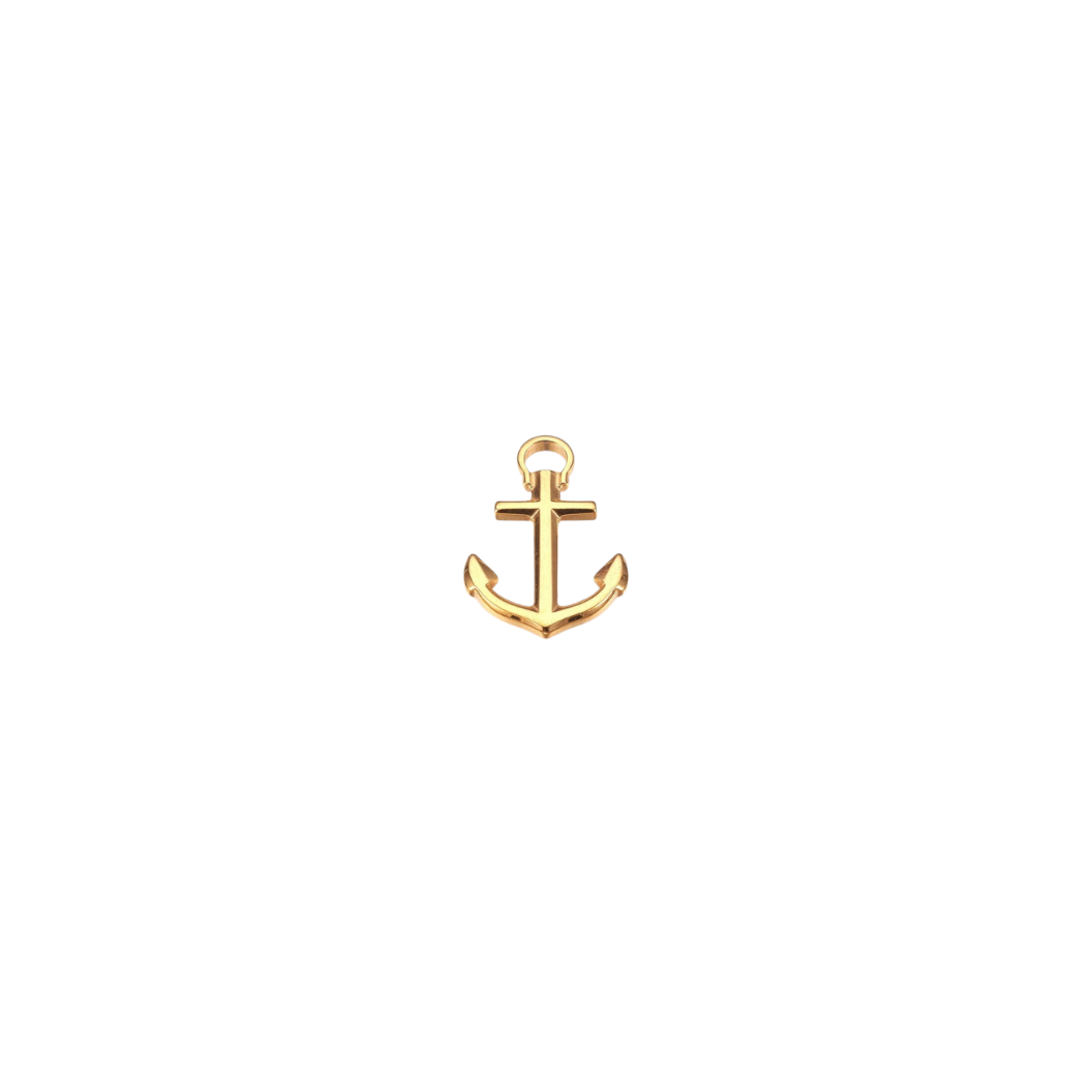 Front View of the Gold Anchor of Grace Charm