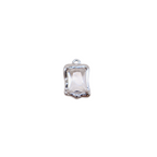 Front of the Silver Mirror Glass Frame Charm