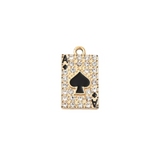 Gold Ace of Spades Card Charm