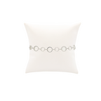 Front view of the Silver Emilia Charm Bracelet