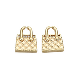 Gold Micro Pave Cubic Zirconia Handbag Charm