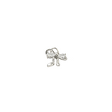 Front view of the Silver Starlight Bow with Cubic Zirconia Charm