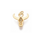 Back view of the Gold Cubic Zirconia Longhorn Charm