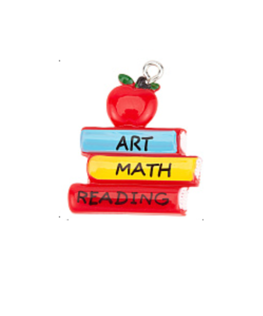 Front of the Art, Math & Reading Books Lanyard Charm