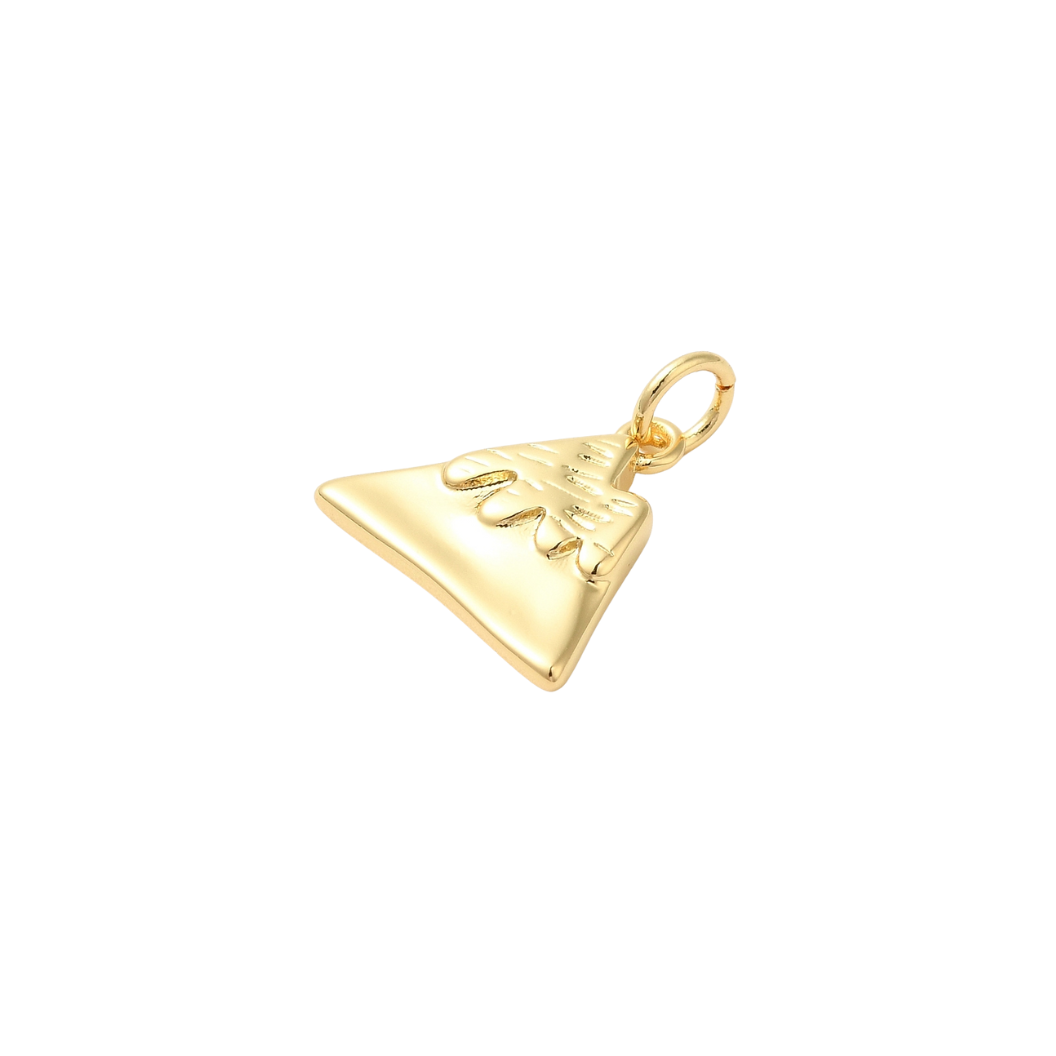 Side View Gold Mountain Peak Charm