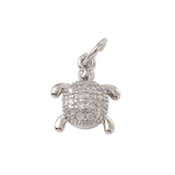 Front of the Silver Crystal Sea Turtle Charm
