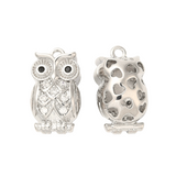 Front and back of the Silver Owl Always Love You Charm