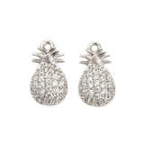 Front of two Silver Pineapple Charms
