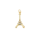 Gold Midnight in Paris with Cubic Zirconia Charm