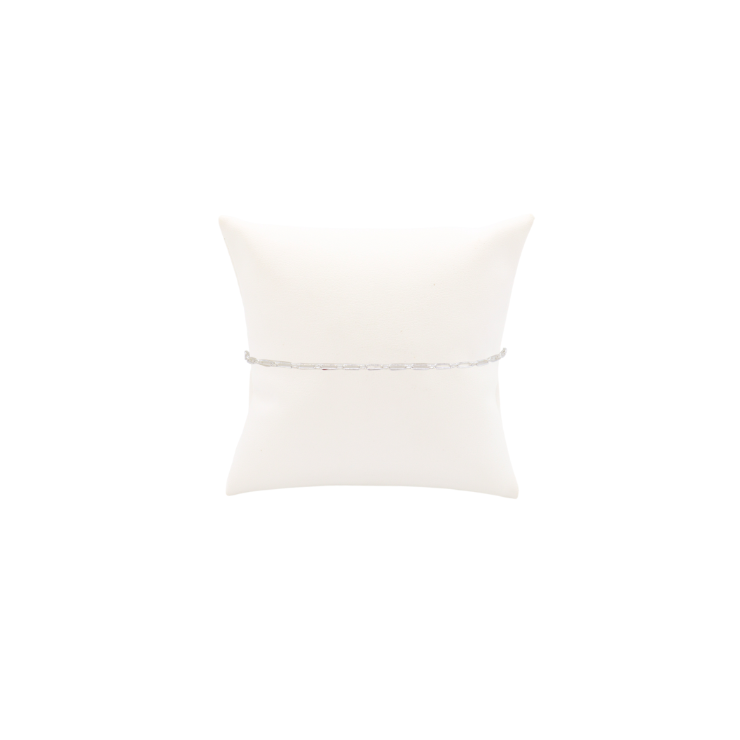 Front view of the Silver Madilyn Charm Bracelet