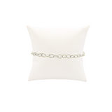 Front View of the Silver Alexis Charm Bracelet