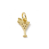 Cocktail Hour Charm on white background, back view.