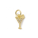 Cocktail Hour Charm on white background, front view.
