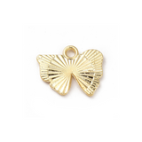 American flag bow charm on white background, back view.