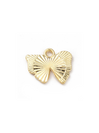 American flag bow charm on white background, back view.