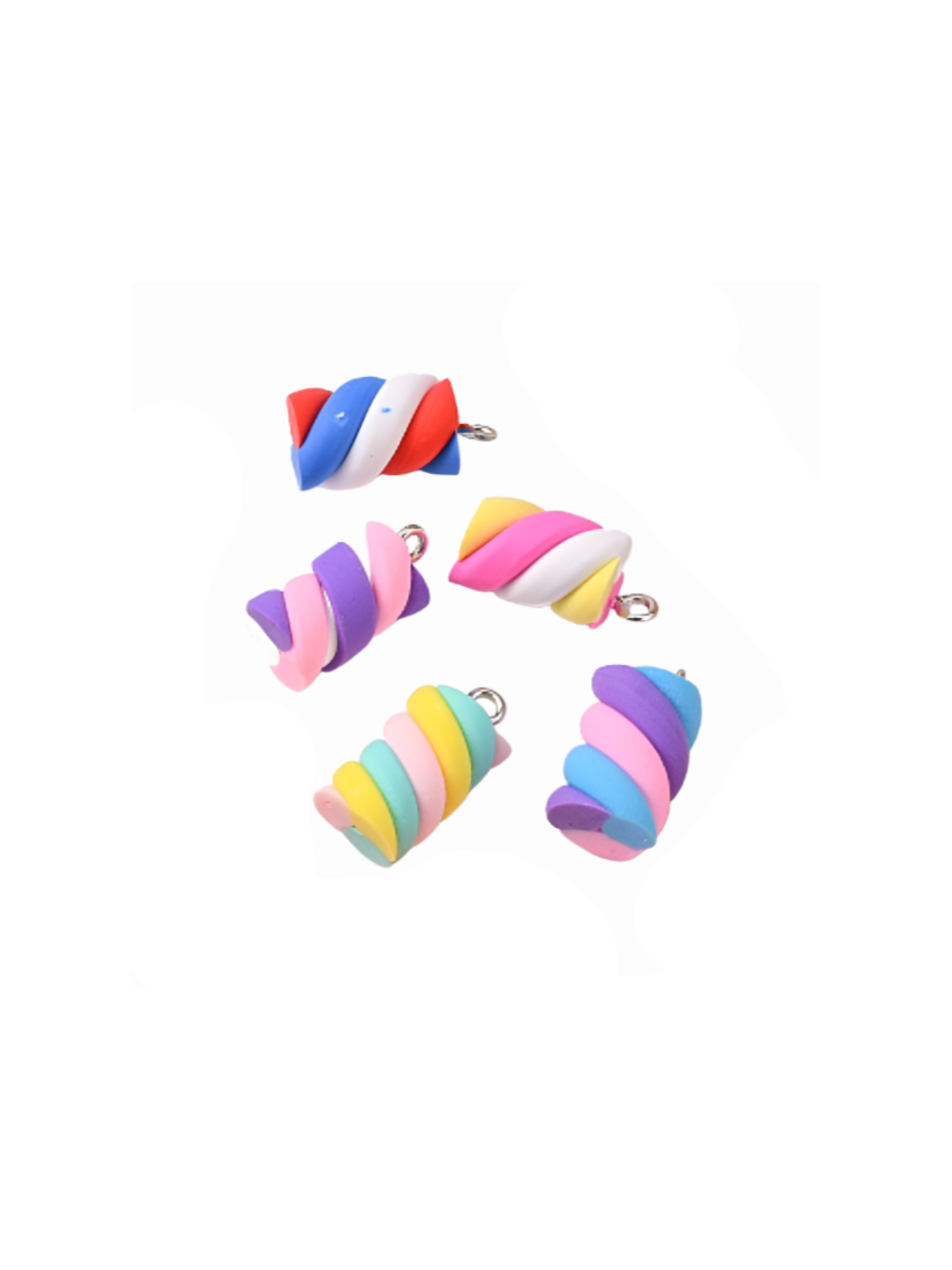 Front of the Clay Loop Lanyard Charms | Assorted