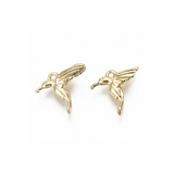 Two Hummingbird Charms facing left, side view.